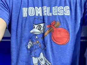 This T-shirt has caused a furore among some critics saying it is insensitive to the plight of the homeless. ANTHONY BASS, TWITTER