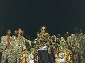 Beyoncé Knowles-Carter, center, appears in her visual album "Black Is King."