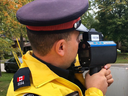 A Twitter image of a Toronto Police traffic enforcement officer 
