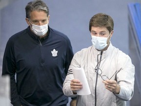The heat is on Leafs president Brendan Shanahan and GM Kyle Dubas after another early playoff exit for the Leafs. The question is, what can they do to fix things? CRAIG ROBERTSON/TORONTO SUN
