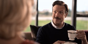 Jason Sudeikis in “Ted Lasso,” premiering globally on Friday, Aug. 14, on Apple TV+.