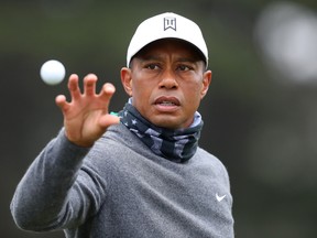 Tiger Woods gets in some practise Tuesday prior to this week's PGA Championship at TPC Harding Park in San Francisco.