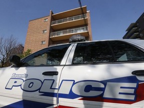 A police cruiser sits idle at 859 Kennedy Rd., in Scarborough on Monday May 11, 2015.