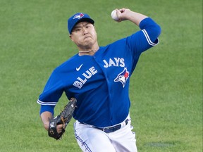 Blue Jays pitcher Hyun-Jin Ryu will get the start on Tuesday against the Rays.
