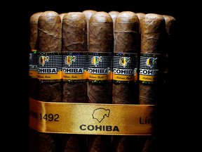 Cohiba cigars are seen on display at the 19th Habanos Festival in Havana, Cuba, February 27, 2017.