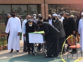 Mourners gathered Wednesday to say farewell to murder victim Mohamed-Aslim Zafis.