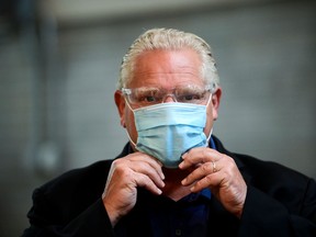 Premier Doug Ford tours Algonquin College Centre for Construction Facility in Ottawa on Thursday, Aug. 27, 2020.