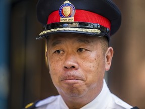Toronto Police Deputy Chief Peter Yuen outside police headquarters in downtown Toronto, Ont, on Wednesday September 23, 2020.