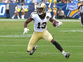 Michael Thomas of the New Orleans Saints should be the top wide receiver off the board in fantasy drafts after his record-setting season last year.