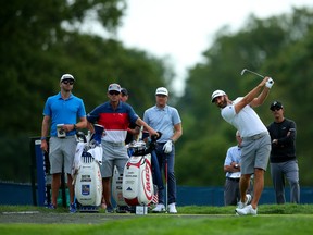 World No. 1 Dustin Johnson gets some practice in ahead of the 2020 U.S. Open at Winged Foot Golf Club. Johnson was named PGA Tour Player of the Year for a second time on Monday.