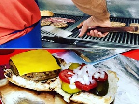 Delicious burgers at Johnnys Hamburgers in Scarborough.