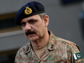 Pakistani Major General Asim Bajwa in Rawalpindi on September 12, 2014.
