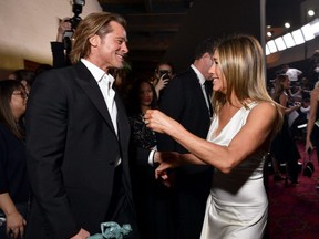 Brad Pitt and Jennifer Aniston attend the 26th Annual Screen Actors Guild Awards at The Shrine Auditorium in Los Angeles, Jan. 19, 2020.