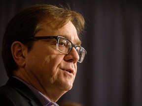 Minister of Environment and Climate Change Jonathan Wilkinson speaks to media during the Liberal cabinet retreat at the Fairmont Hotel in Winnipeg, Jan. 19, 2020.