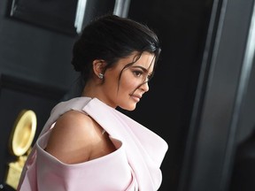 In this file photo taken on February 10, 2019 TV personality Kylie Jenner arrives for the 61st Annual Grammy Awards in Los Angeles.