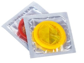 Unwrapped condoms.