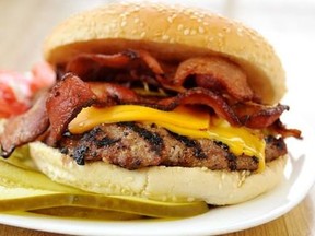 A bacon cheeseburger from Golden Star in Thornhill.