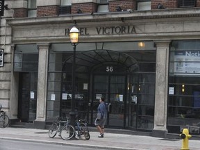 The city is using the Hotel Victoria in downtown Toronto to house the homeless.