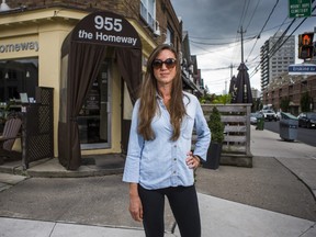 Jessica Burns is pictured in front of The Homeway restaurant