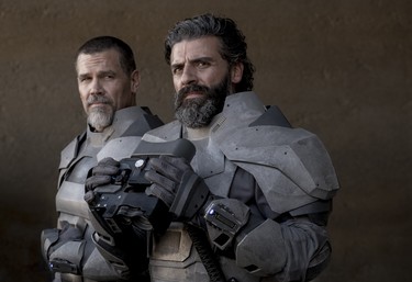 Josh Brolin as Gurney Halleck and Oscar Isaac as Duke Leto Atreides in Warner Bros. Pictures’ and Legendary Pictures’ action adventure Dune, a Warner Bros. Pictures and Legendary release.