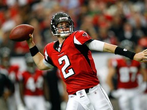 Quarterback Matt Ryan leads the high-powered Atlanta Falcons against the Chicago Bears this afternoon.
