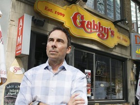 Todd Sherman, president of Urban Dining Group, on King St. W. in front of Gabby's restaurant on Friday, Sept. 4, 2020.