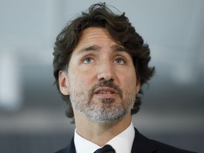 CP-Web.  Prime Minister Justin Trudeau speaks during a press conference as he unveils plans for greater support for Black businesses, at HXOUSE in Toronto, Wednesday, Sept. 9, 2020.