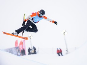 Sabrina Kakmakli from Germany competes in women's IS Freeski World Cup 2020 qualification round at WinSport in Calgary earlier this year.