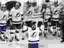 Zach Bogosian of the Tampa Bay Lightning skates with the Stanley Cup following the series-winning victory over the Dallas Stars in Game Six of the 2020 NHL Stanley Cup Final at Rogers Place on September 28, 2020 in Edmonton, Alberta, Canada.