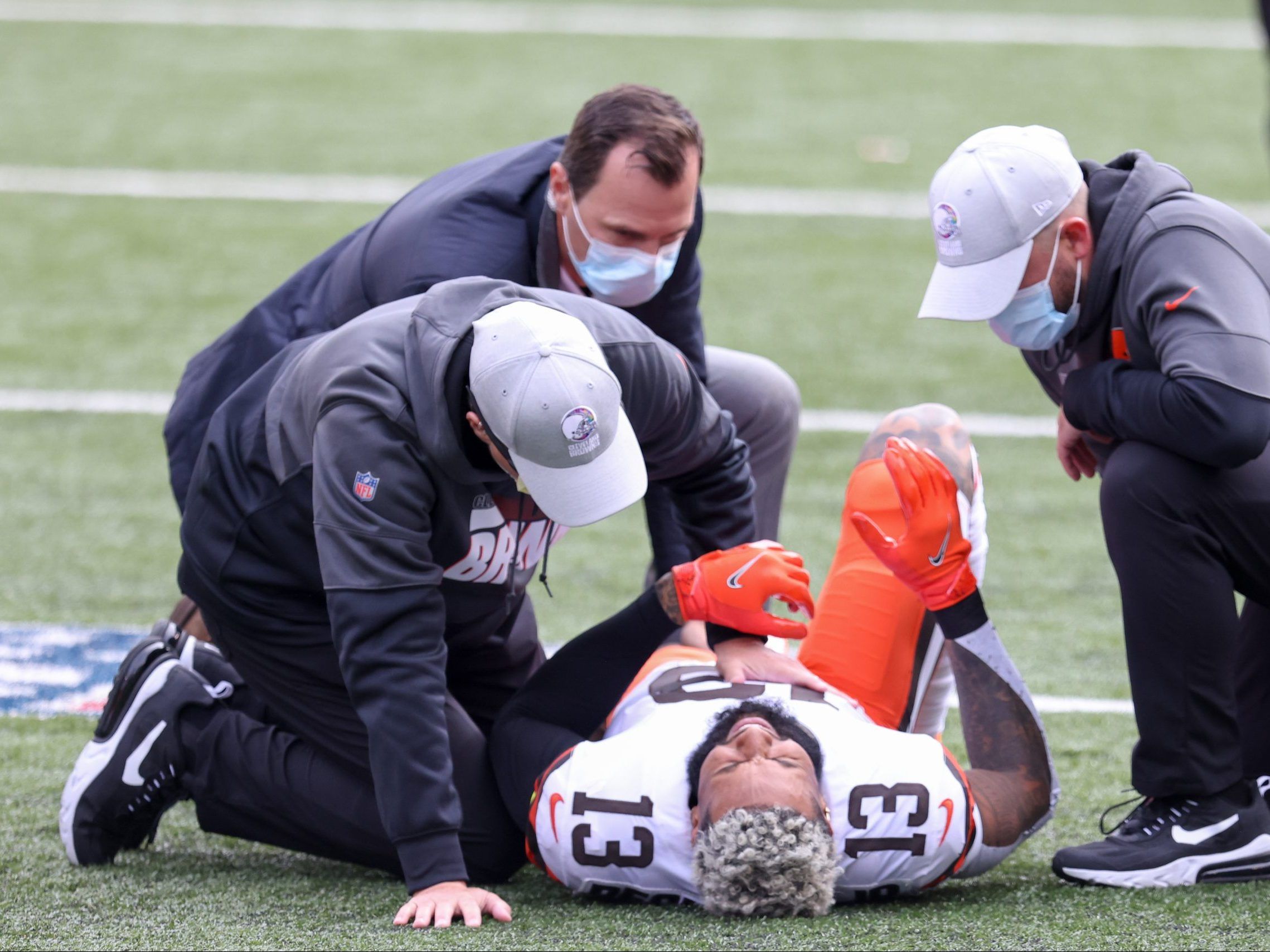 Odell Beckham Jr. has a hip injury but expected back soon; Baker Mayfield  sure they can get on same page 