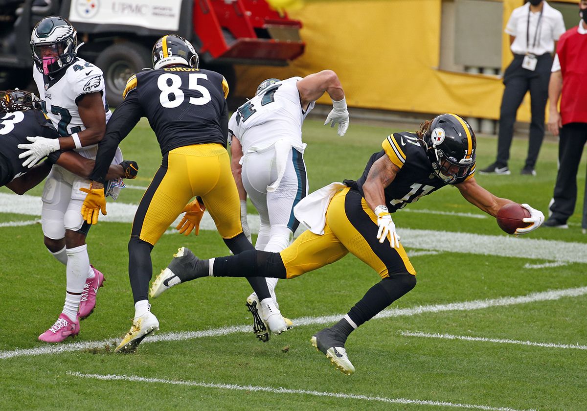 Pittsburgh Steelers rookie Chase Claypool scores 10th TD with 31