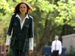 Former Toronto Sun editor Barbara Amiel is pictured at her gated property in Toronto in May 2012.