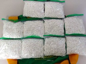 Seized methamphetamine pills