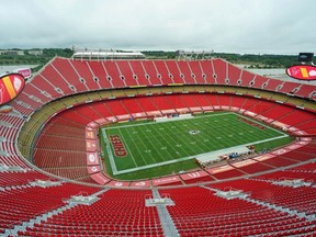 A general view of  Arrowhead Stadium, home of the Kansas City Chiefs.