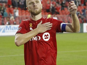 Toronto FC midfielder Michael Bradley is returning from a Grade 2 MCL strain. USA TODAY