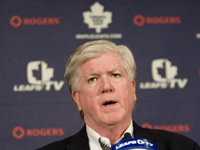 Brian Burke during his days as general manager of the Toronto Maple Leafs.