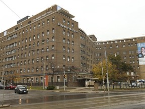 St. Joseph's Health Centre on the Queensway in Toronto is pictured on Monday, October 19, 2020.