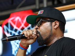 Ice Cube performs during the BIG3 basketball league at Toyota Center on June 22, 2018 in Houston, Texas.