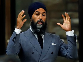 New Democratic Party leader Jagmeet Singh speaks in parliament during Question Period in Ottawa, September 29, 2020.