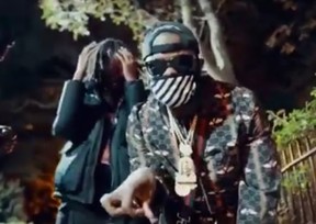 Masked rapper Rolexx Homi — believed to be Rowen Atkins, a 31-year-old with a violent criminal past who is wanted by Toronto Police — is seen in his AvengersK video that was recently posted on YouTube on Oct. 6.