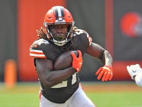 Running back Kareem Hunt of the Cleveland Browns.