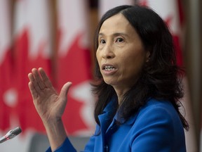 Chief Public Health Officer Theresa Tam responds to a question during a news conference Monday October 5, 2020 in Ottawa.