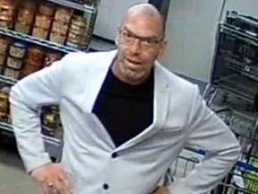 An image released by Toronto Police of a suspect in four break-and-enters from February to September 2020.