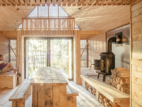 Shelter from the storm — a naive timber structure in Nova Scotia.