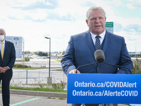 Premier Doug Ford and Minister of Economic Development, Job Creation and Trade Vic Fedeli were on hand as the provincial and federal governments announced they will each provide $295 million to Ford Canada’s Oakville Assembly Complex for a "global hub" for electric vehicle battery production.