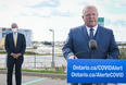 Premier Doug Ford and Minister of Economic Development, Job Creation and Trade Vic Fedeli were on hand as the provincial and federal governments announced they will each provide $295 million to Ford Canada’s Oakville Assembly Complex for a "global hub" for electric vehicle battery production.