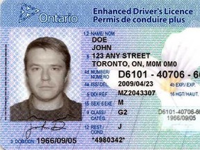 An Ontario driver's licence.