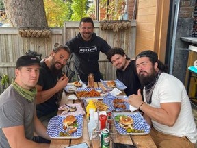 Game of Thrones and Aquaman actor Jason Momoa was spotted digging into a burger at a Kensington Market burger shop Wednesday, Oct. 14, 2020.
