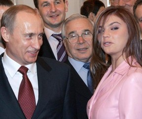 Russian President Vladimir Putin and gal pal Alina Kabaeva. GETTY IMAGES