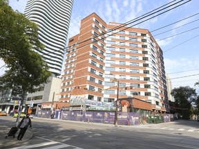 It's taken more than two years and nearly $35M in public money to renovate a TCHC building at 389 Church St. that it will provide 120 units of supportive housing to women. The building is seen here on Friday, Oct. 9, 2020.